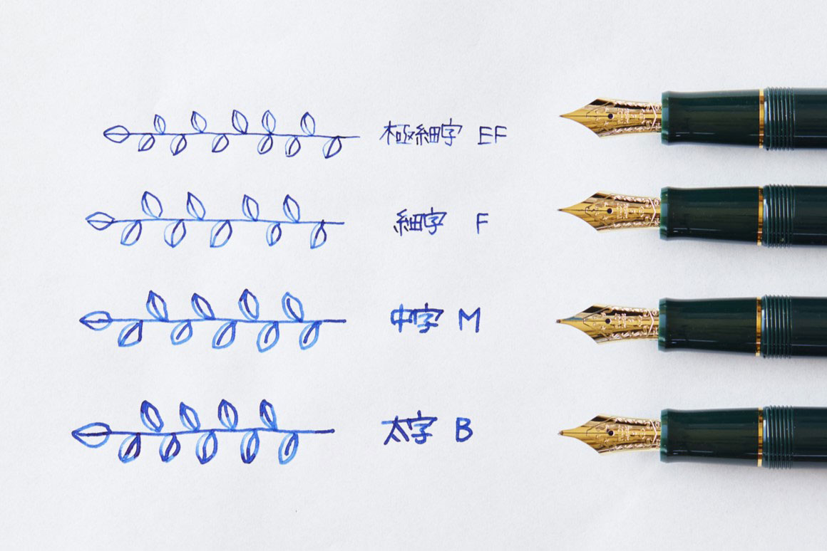 ペン先の字幅の種類はどんなものがあるの？